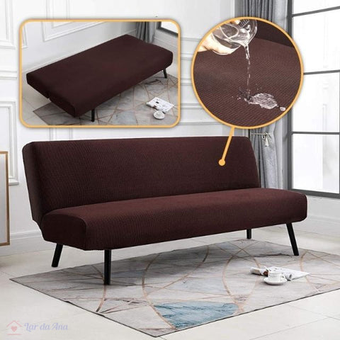 Capa de Sofá Cama Impermeável marrom lar da ana https://lardaana.com/products/capa-de-sofa-cama-impermeavel