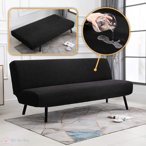 Capa de Sofá Cama Impermeável preta lar da ana https://lardaana.com/products/capa-de-sofa-cama-impermeavel