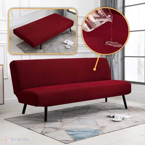 Capa de Sofá Cama Impermeável vermelho lar da ana https://lardaana.com/products/capa-de-sofa-cama-impermeavel