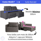 Capa Sofá Retrátil Semi Impermeável - Tecido Jacquard