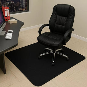 Tapete Protetor de Piso para Cadeira de Escritório – Polipropileno Preto 120x100cm Lar da Ana