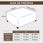 medidas Capa para Puff - Tecido Jacquard Anti-Arranhão
