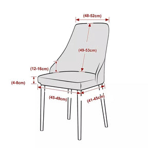 Kit Capas de Cadeira Curva Semi Impermeável - Tecido Jacquard