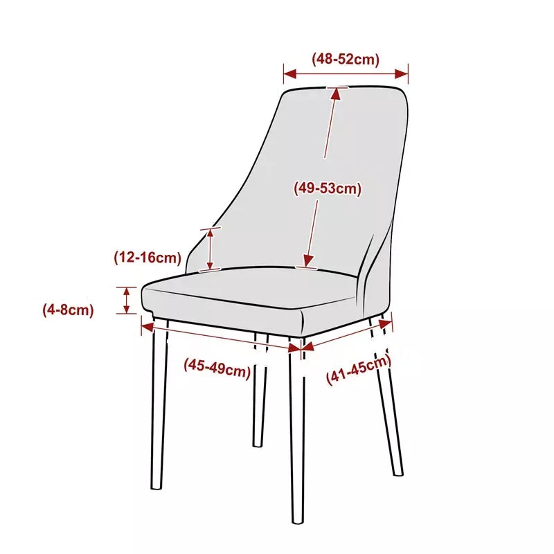 Kit Capas de Cadeira Curva Semi Impermeável - Tecido Jacquard