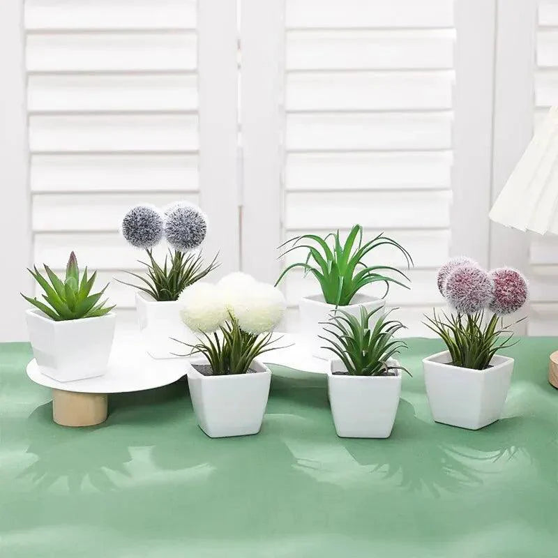 Mini Planta Artificial Bonsai Conjunto com 6 Peças lar da ana