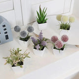 Mini Planta Artificial Bonsai Conjunto com 6 Peças