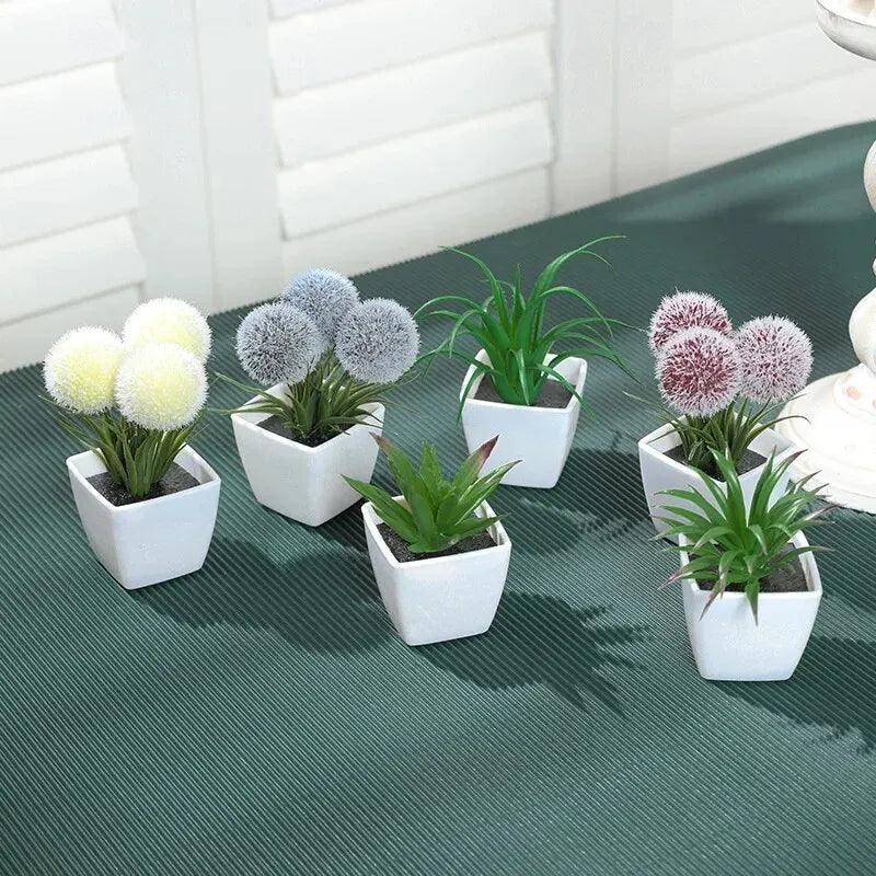 Mini Planta Artificial Bonsai Conjunto com 6 Peças lar da ana