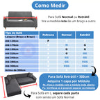 como medir capa de sofá normal, retrátil, em L. Lar da ana https://lardaana.com/products/capa-de-sofa-impermeavel-atualizada
