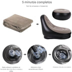 Conjunto Poltrona Inflável + Apoio de Pé para Descanso Leitura lar da ana