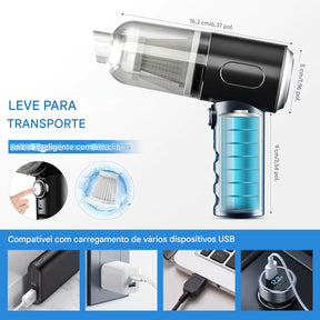 Mini Aspirador de Pelos pet Portátil de Mão sem fio Pequeno