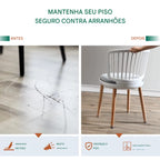 Protetores de Piso em Silicone para Pés de Cadeiras transparente compre 8 leve 28 lar da ana