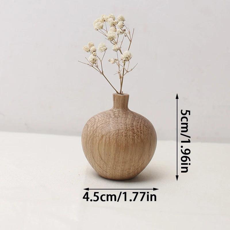 Vaso Minimalista de Madeira lar da ana