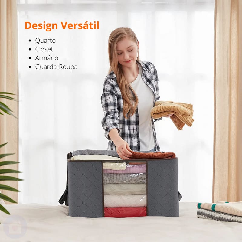 Bolsa Organizadora Grande 90L para Roupas, Cobertor, Edredons, Roupa de Cama Lar da Ana