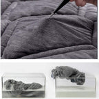 Capa de Cabeceira Casal em Veludo lar da ana cinza escuro