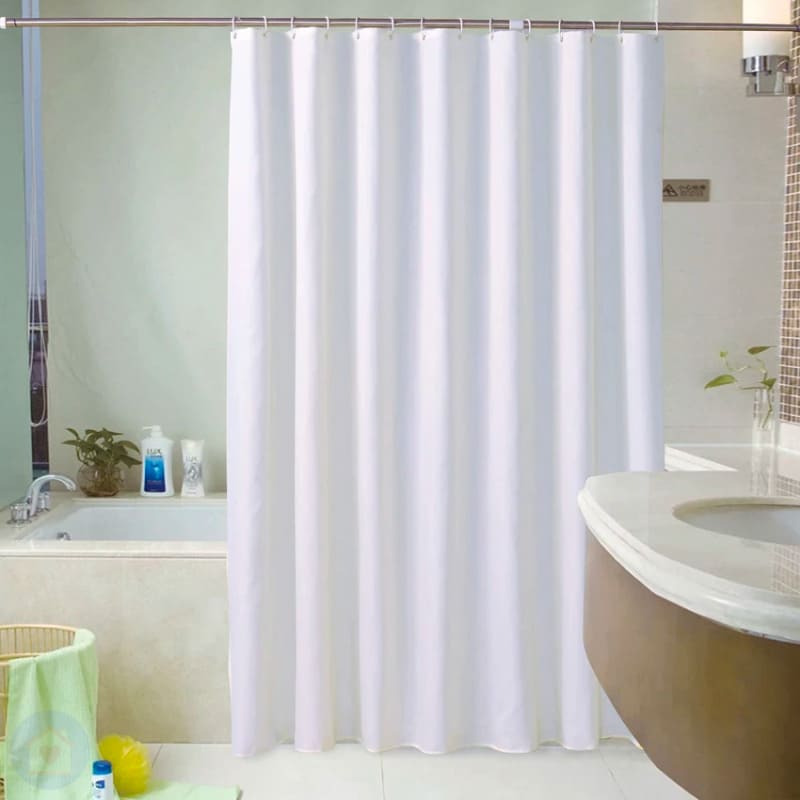Cortina para Banheiro Box Impermeável Plástico Branca