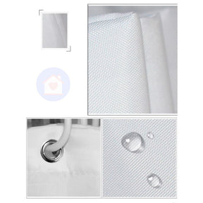 Cortina para Banheiro Box Impermeável Plástico Branca
