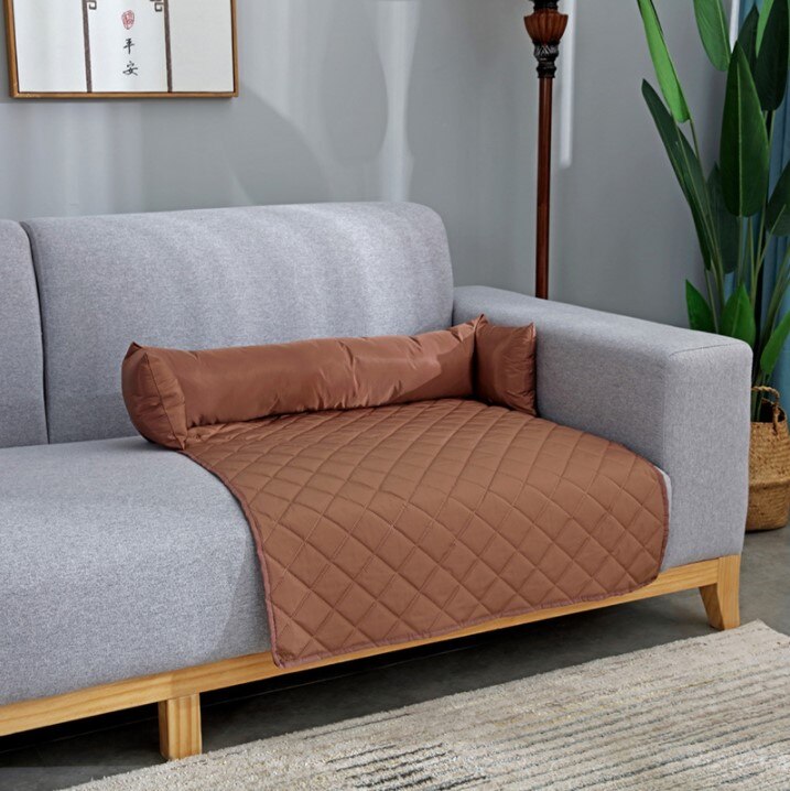 Cama de Cachorro Impermeável para Sofá marrom