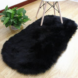 Tapete Oval Peludo Liso