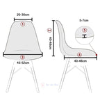 Kit Capas de Cadeira Eames Eiffel - Tecido Jacquard Lar da Ana