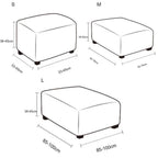como medir Capa para Puff Retangular - Tecido Veludo lar da ana