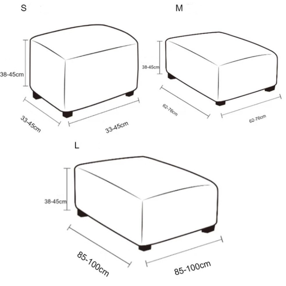 como medir Capa para Puff Retangular - Tecido Veludo lar da ana