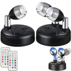 Luminária Spot Led Direcionável Wireless com Controle Remoto - Pilha Lar da Ana
