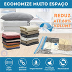 Saco à Vácuo para Embalar Roupas, Edredom, Cobertor, Mala, Viagem Lar da Ana